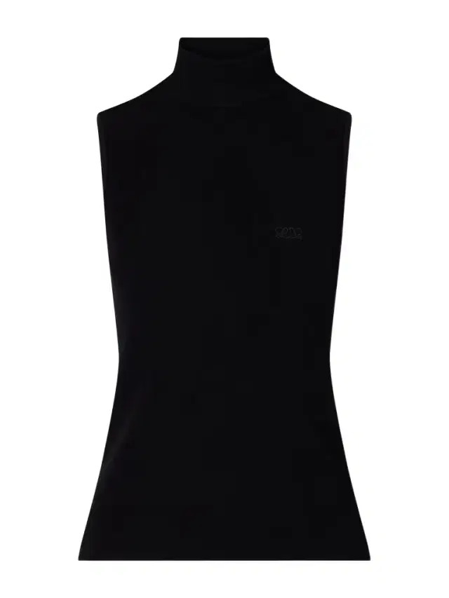 Logo-embroidered Ribbed-knit Turtleneck Top