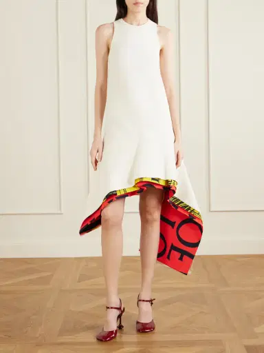 Loewe Asymmetrical Layered Woven Midi Dress | Thumbnail 2 Loewe Asymmetrical Layered Woven Midi Dress | Thumbnail 2