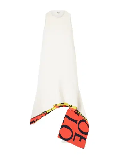 Loewe Asymmetrical Layered Woven Midi Dress | Thumbnail 1 Loewe Asymmetrical Layered Woven Midi Dress | Thumbnail 1