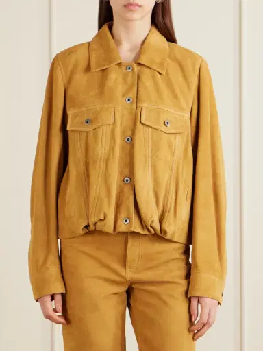 Loewe Gathered Suede Jacket | Thumbnail 3 Loewe Gathered Suede Jacket | Thumbnail 3