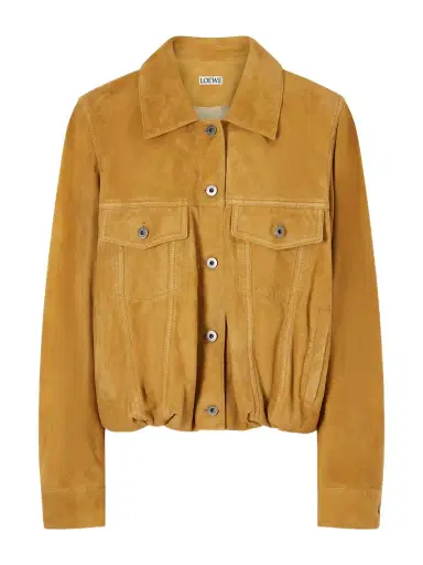 Loewe Gathered Suede Jacket | Thumbnail 1 Loewe Gathered Suede Jacket | Thumbnail 1