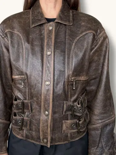 Jen Wonders Studio Leather Brown Jacket | Thumbnail 6 Jen Wonders Studio Leather Brown Jacket | Thumbnail 6