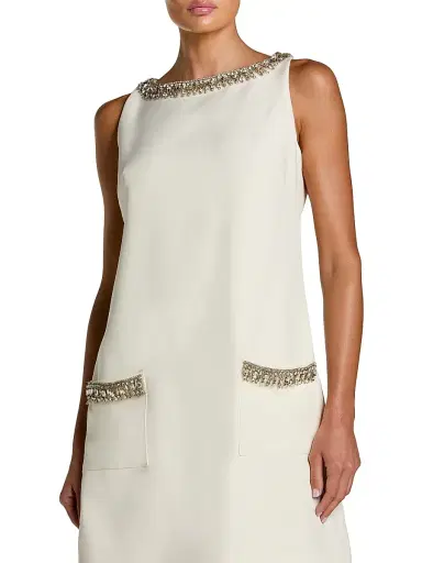 Mac Duggal Women's Embellished Crepe A-Line Minidress | Thumbnail 3 Mac Duggal Women's Embellished Crepe A-Line Minidress | Thumbnail 3