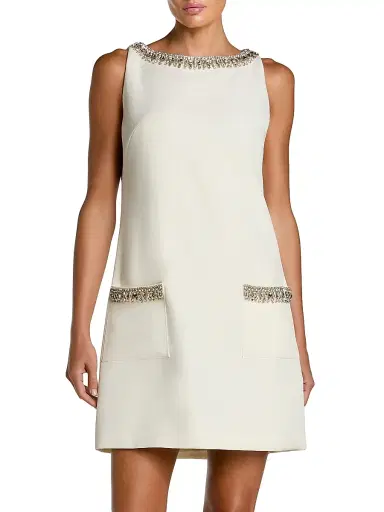 Mac Duggal Women's Embellished Crepe A-Line Minidress | Thumbnail 1 Mac Duggal Women's Embellished Crepe A-Line Minidress | Thumbnail 1