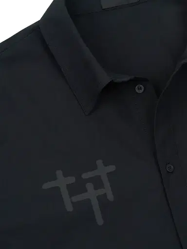 RTA Men's Exodus Erik Double-Layered Shirt - Black Cross Star - Size XXL | Thumbnail 3