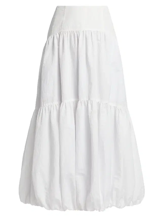 Cinq à Sept Women's Blythe Tiered Bubble Midi-Skirt - White
