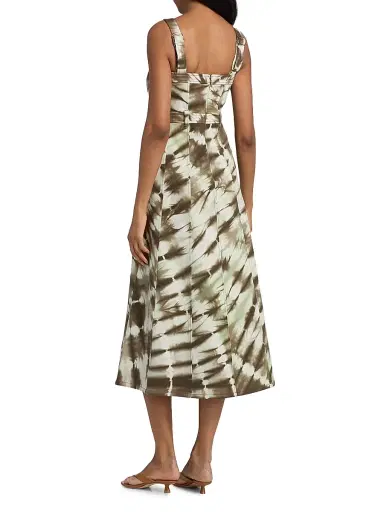 Cinq à Sept Women's Malani Tie-Dye Denim Midi-Dress | Thumbnail 5 Cinq à Sept Women's Malani Tie-Dye Denim Midi-Dress | Thumbnail 5