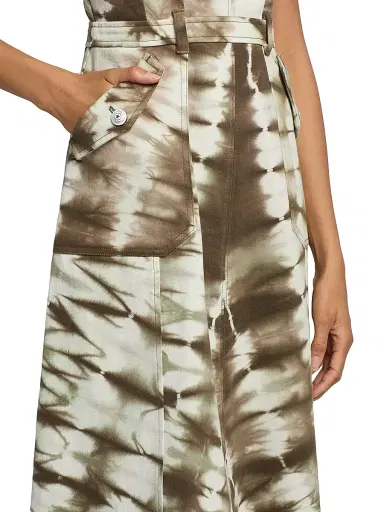 Cinq à Sept Women's Malani Tie-Dye Denim Midi-Dress | Thumbnail 6 Cinq à Sept Women's Malani Tie-Dye Denim Midi-Dress | Thumbnail 6