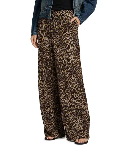 Nili Lotan Women's Adriel Leopard-Print Drawstring Pants - Vintage Leopard Print - Size Large | Thumbnail 3 Nili Lotan Women's Adriel Leopard-Print Drawstring Pants - Vintage Leopard Print - Size Large | Thumbnail 3