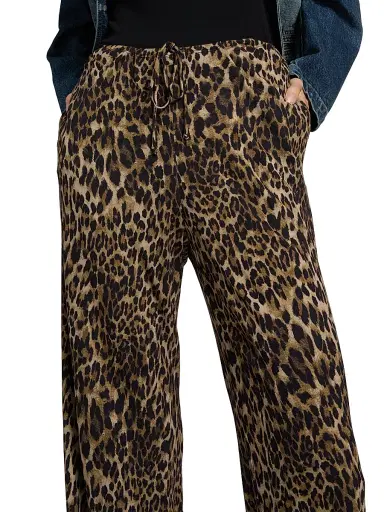 Nili Lotan Women's Adriel Leopard-Print Drawstring Pants - Vintage Leopard Print - Size Large | Thumbnail 6 Nili Lotan Women's Adriel Leopard-Print Drawstring Pants - Vintage Leopard Print - Size Large | Thumbnail 6