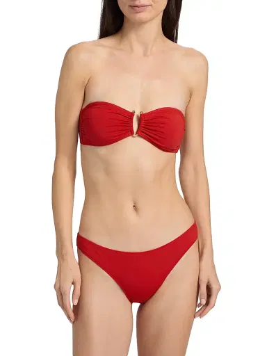 Nili Lotan Women's Bandeau Bikini Top - Red - Size XL | Thumbnail 5