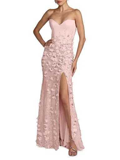 Mac Duggal Women's Embellished Satin Strapless Gown | Thumbnail 1