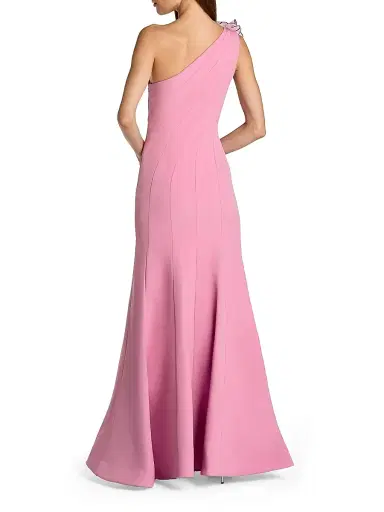 Mac Duggal Women's Floral Appliqué One-Shoulder Gown - Orchid - Size 16 | Thumbnail 2 Mac Duggal Women's Floral Appliqué One-Shoulder Gown - Orchid - Size 16 | Thumbnail 2