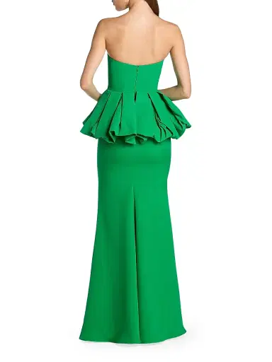 Mac Duggal Women's Crêpe Strapless Trumpet Gown - Spring Green | Thumbnail 2