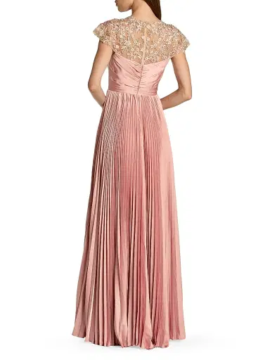 Mac Duggal Women's Floral Beaded Charmeuse Satin Gown - Rose - Size 16 | Thumbnail 2
