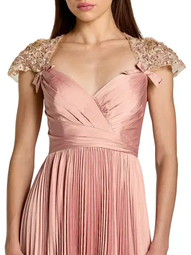 Mac Duggal Women's Floral Beaded Charmeuse Satin Gown - Rose - Size 16 | Thumbnail 3