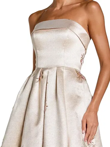 Mac Duggal Women's Floral Brocade Strapless Midi-Cocktail Dress - Champagne Multi | Thumbnail 3
