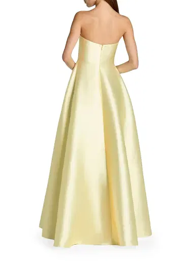 Mac Duggal Women's Floral Mikado A-Line Strapless Gown - Butter Multi - Size 14 | Thumbnail 2