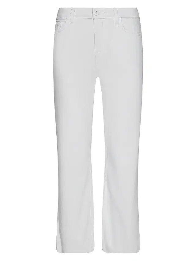 L'AGENCE Women's Wanda High-Rise Crop Wide-Leg Jeans - Blanc