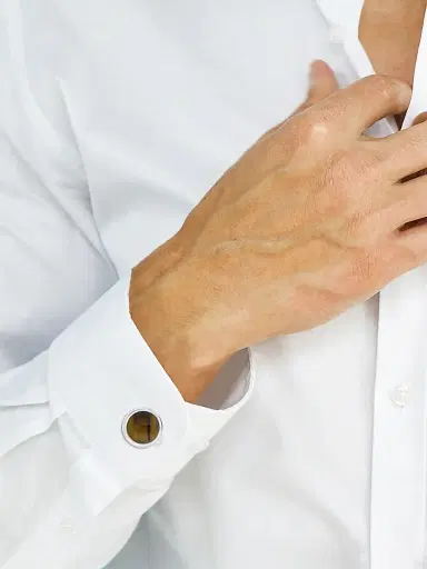 Saks Fifth Avenue Collection Men's Sterling Silver & Tiger's Eye Cufflinks | Thumbnail 2 Saks Fifth Avenue Collection Men's Sterling Silver & Tiger's Eye Cufflinks | Thumbnail 2