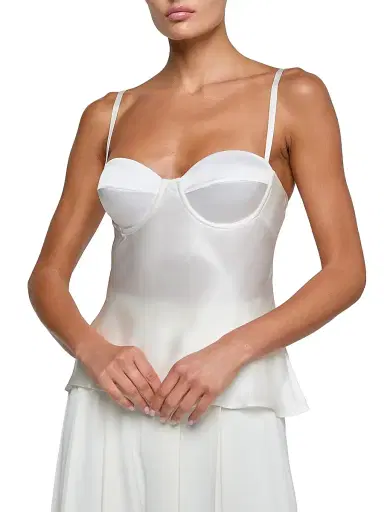 L'Agence Women's Orlina Silk Camisole - White - Size 16 | Thumbnail 3 L'Agence Women's Orlina Silk Camisole - White - Size 16 | Thumbnail 3