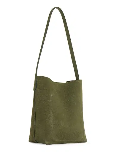 MANSUR GAVRIEL Women's Small Everyday Cabas Suede Shoulder Strap - Algae | Thumbnail 2