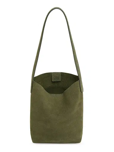 MANSUR GAVRIEL Women's Small Everyday Cabas Suede Shoulder Strap - Algae | Thumbnail 3