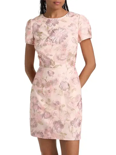 Milly Women's Daisy Floral-Embroidered Minidress - Blush | Thumbnail 3