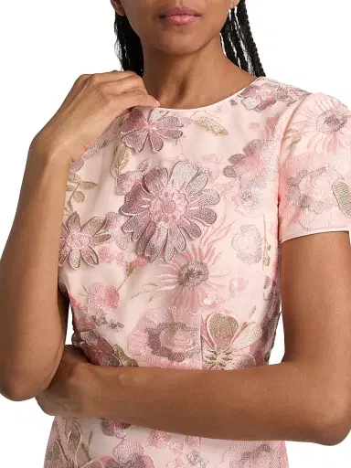 Milly Women's Daisy Floral-Embroidered Minidress - Blush | Thumbnail 6