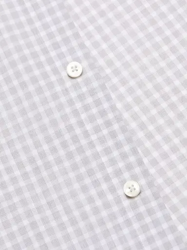 Saks Fifth Avenue Men's Mini-Check Poplin Button-Front Shirt - Grey - Size XXL | Thumbnail 7 Saks Fifth Avenue Men's Mini-Check Poplin Button-Front Shirt - Grey - Size XXL | Thumbnail 7