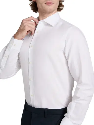 Saks Fifth Avenue Men's COLLECTION Cotton-Linen Shirt - White - Size XXL | Thumbnail 6 Saks Fifth Avenue Men's COLLECTION Cotton-Linen Shirt - White - Size XXL | Thumbnail 6