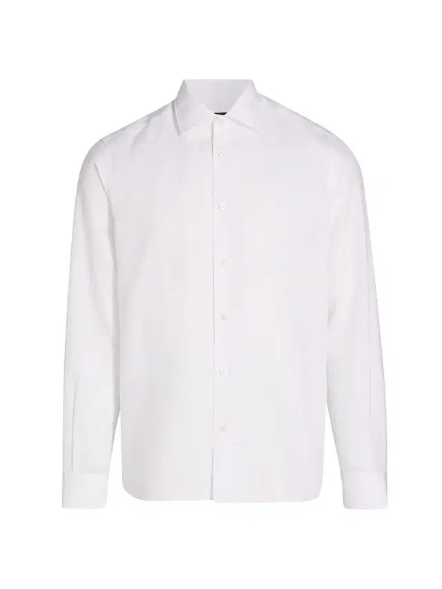 Men's COLLECTION Cotton-Linen Shirt - White