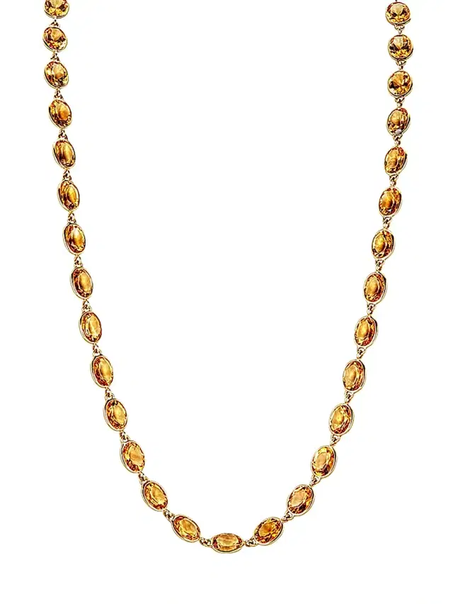 Women's Pietra 18K Yellow Gold & Citrine Necklace - Citrine