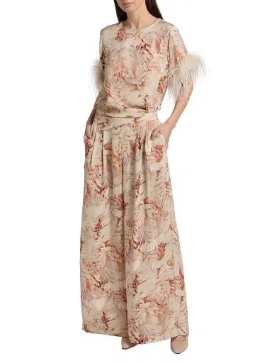 Ungaro Women's Leighton Floral Wide-Leg Pants | Thumbnail 2 Ungaro Women's Leighton Floral Wide-Leg Pants | Thumbnail 2