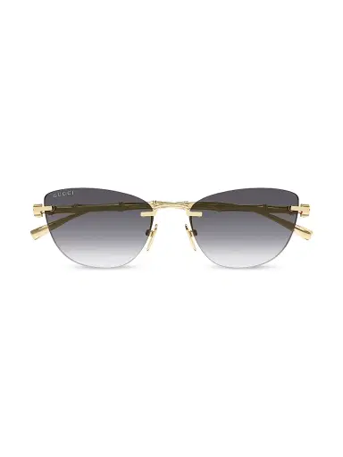 Gucci Women's Bamboo Metal 55MM Cat-Eye Sunglasses | Thumbnail 2