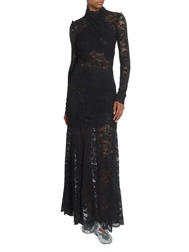 Rabanne Women's Lace Maxi Skirt - Black - Size 14 | Thumbnail 2