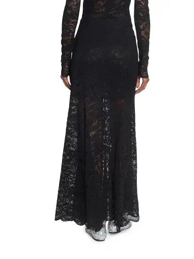 Rabanne Women's Lace Maxi Skirt - Black - Size 14 | Thumbnail 5