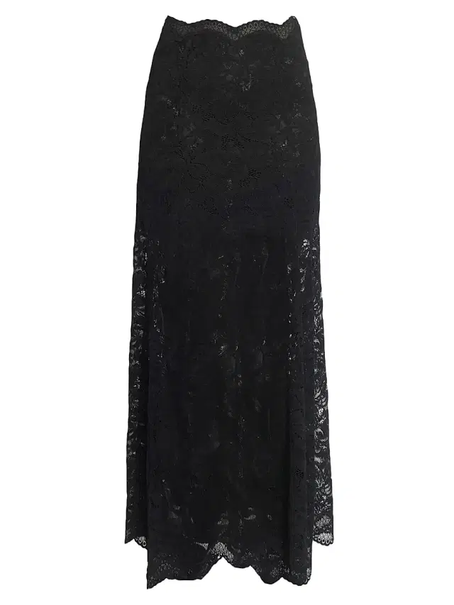 Rabanne Women's Lace Maxi Skirt - Black