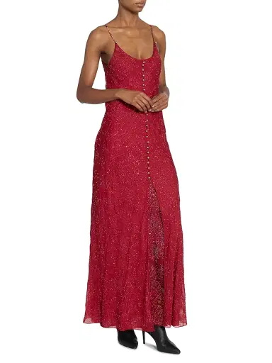 Rabanne Women's Sequined Layered Maxi Dress | Thumbnail 4