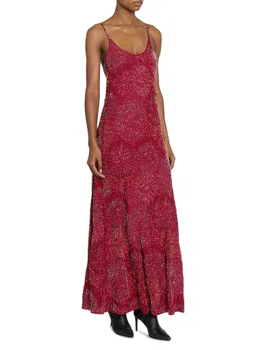 Rabanne Women's Sequined Layered Maxi Dress | Thumbnail 6