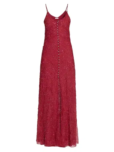 Rabanne Women's Sequined Layered Maxi Dress | Thumbnail 1
