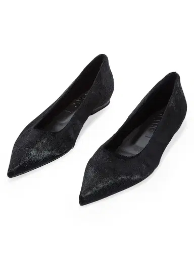 aeyde Women's Cassy Pony Hair Ballet Flats - Black - Size 5 | Thumbnail 2 aeyde Women's Cassy Pony Hair Ballet Flats - Black - Size 5 | Thumbnail 2