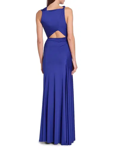 Victoria Beckham Women's Draped Jersey Sleeveless Gown - Bright Indigo | Thumbnail 5 Victoria Beckham Women's Draped Jersey Sleeveless Gown - Bright Indigo | Thumbnail 5