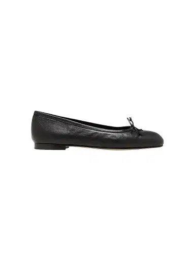 Manolo Blahnik Women's Veralli Leather Ballet Flats - Black | Thumbnail 1 Manolo Blahnik Women's Veralli Leather Ballet Flats - Black | Thumbnail 1