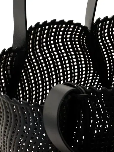 Akris Women's Medium Alex Wave Lasercut Tote Bag | Thumbnail 4 Akris Women's Medium Alex Wave Lasercut Tote Bag | Thumbnail 4