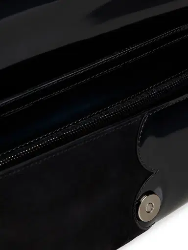 Akris Women's Small Anouk Patchwork Trapezoid Clutch - Black | Thumbnail 4 Akris Women's Small Anouk Patchwork Trapezoid Clutch - Black | Thumbnail 4