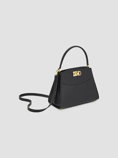 Ferragamo Women's Studio Box Leather Top Handle Bag - Nero | Thumbnail 5