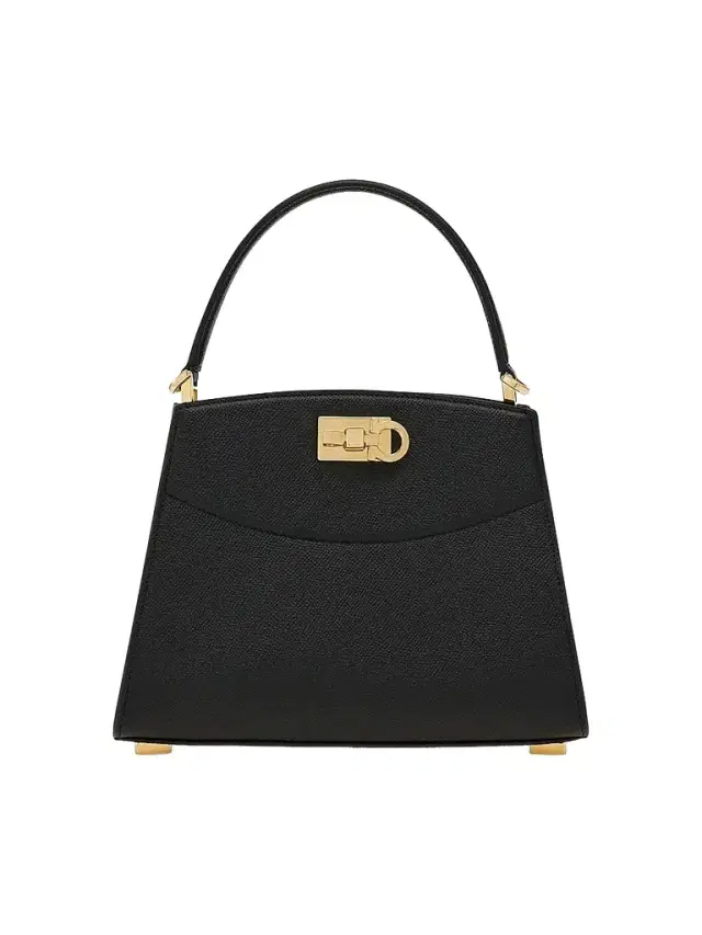 FERRAGAMO Women's Studio Box Leather Top Handle Bag - Nero