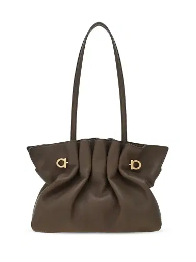 Ferragamo Women's Gancini Piercing Gath Leather Clutch | Thumbnail 5 Ferragamo Women's Gancini Piercing Gath Leather Clutch | Thumbnail 5