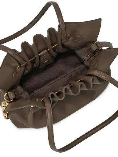 Ferragamo Women's Gancini Piercing Gath Leather Clutch | Thumbnail 7 Ferragamo Women's Gancini Piercing Gath Leather Clutch | Thumbnail 7